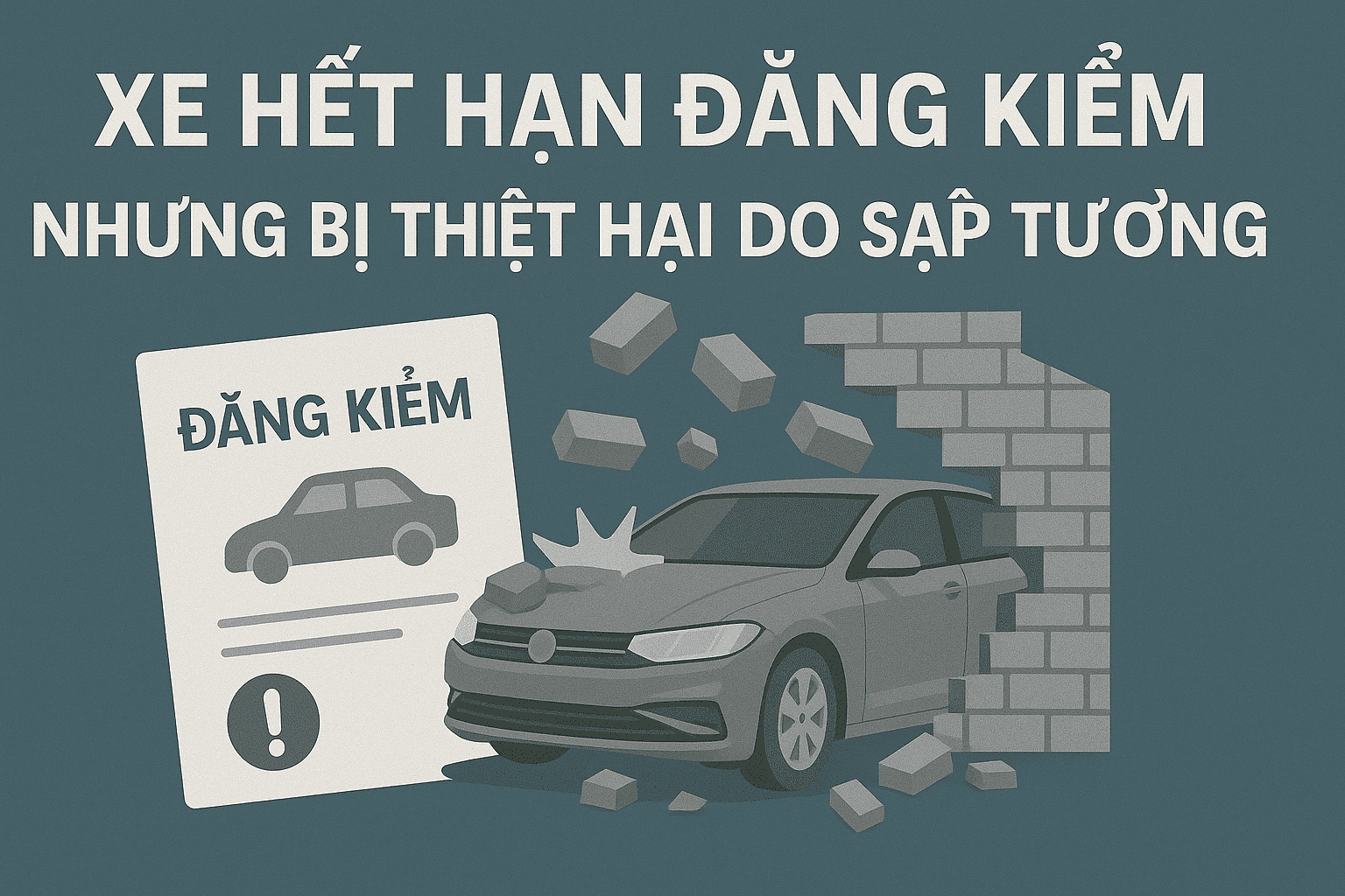 Bảo hiểm ô tô, Bảo hiểm thân vỏ ô tô, Emily xevaban, Bảo hiểm bắt buộc, Mua bảo hiểm ô tô, tư vấn bảo hiểm miễn phí, đòi quyền lợi bảo hiểm miễn phí, Hết hạn đăng kiểm xe bị thiệt hại, Xe thiệt hại do sập tường, Xe không di chuyển bị thiệt hại